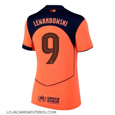 Camisa de Futebol Barcelona Robert Lewandowski #9 Equipamento Alternativo Mulheres 2025-26 Manga Curta Camisa de Futebol Barcelona Robert Lewandowski #9 Equipamento Alternativo Mulheres 2025-26 Manga Curta